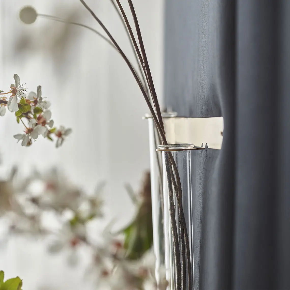 Padded Wall Boards Accessories - Decorative Strip 2 Gold on grey panel Decormania UK